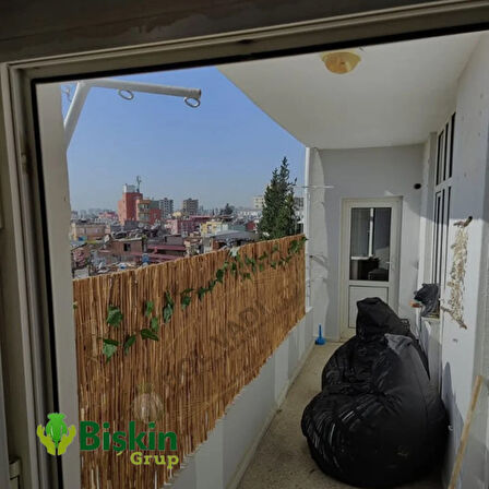 70CM Yükseklik X 250CM Genişlik Bambu Kamış Hasır Çit Dekoratif Bahçe Balkon ve Duvar Çiti .