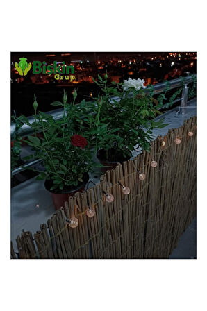 70CM Yükseklik X 300CM Genişlik Bambu Kamış Hasır Çit Dekoratif Bahçe Balkon ve Duvar Çiti .