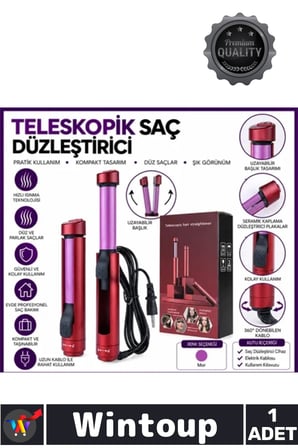 #Düzleştirici Hızlı Isınan Seramik Kompakt Şekillendirici Profesyonel Teleskopik Saç Düzleştirici