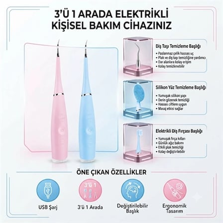 #AğızBakım Şarj Edilebilir Leke Giderici Su Geçirmez Etkili Lüks Profesyonel Ağız Cilt Bakım Cihazı