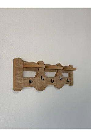 akçehome Portmanto Duvar Askısı, Elbise Askısı, Vestiyer Askılık, Ahşap Askı