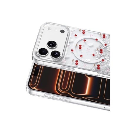 Onegif Apple Uyumlu İphone 17 Pro Max Misk Simli Magsafe Kapak - Desen 5