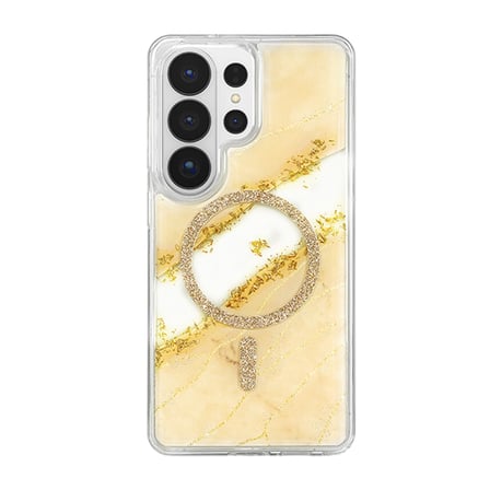 Onegif Samsung Galaxy S26 Ultra Lotus Simli Magsafe Kapak - Gümüş