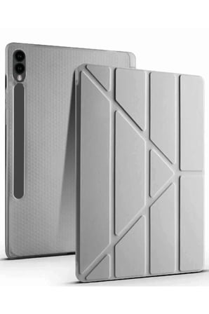 Samsung Galaxy X510 Tab S9 FE 11 Kılıf Kalemlikli Mars Tablet Kılıfı - Koyu Gri