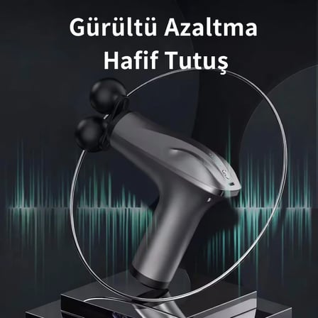 4 Başlıklı Şarjlı Masaj Tabancası Bel Sırt Boyun Bacak Kas Rahatlatıcı
