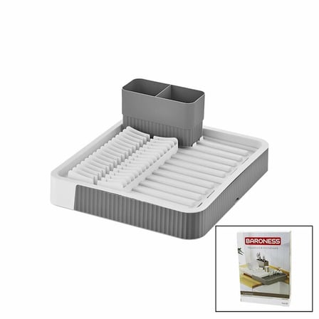 Sürgülü Bulaşıklık Plastik 32.5CM X 35.5CM - 51.5 X 35.5CM - Gri Renk
