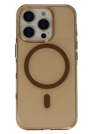 Joko Apple iPhone 16 Pro Max Gleam PC Sert Magsafe Kılıf - Şeffaf-Gold