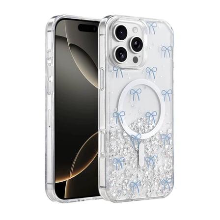 Onegif Apple Uyumlu İphone 16 Pro Max Misk Simli Magsafe Kapak - Desen 3