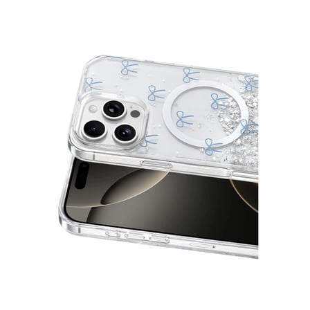 Onegif Apple Uyumlu İphone 16 Pro Max Misk Simli Magsafe Kapak - Desen 3