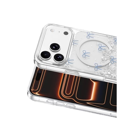 Onegif Apple İphone 17 Pro Misk Simli Magsafe Kapak - Desen 3