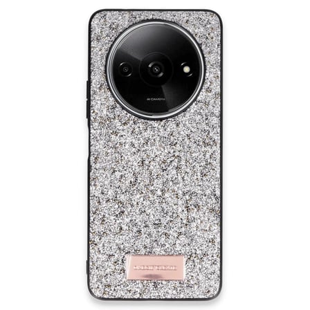 Onegif Xiaomi Redmi A3 4g Bright Simli Kapak - Gümüş