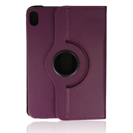 Apple İpad Mini 6 Kılıf 360 Tablet Deri Kılıf - Mürdüm