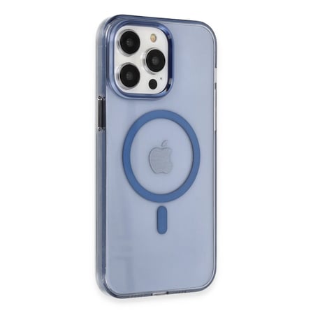 Apple İphone 14 Pro Kılıf Tron Şeffaf Magsafe Kapak - Mavi