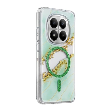 Onegif Xiaomi Redmi Note 15 4g Lotus Simli Magsafe Kapak - Yeşil