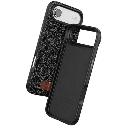 Onegif Apple Uyumlu İphone 17 Air Bright Simli Kapak - Siyah