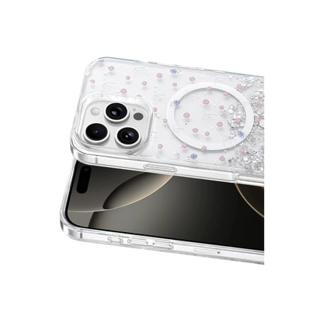 Onegif Apple İphone 16 Pro Max Misk Simli Magsafe Kapak - Desen 1