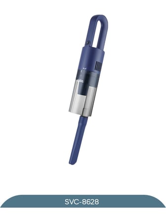 Dikey Mavi Elektrikli Süpürge 500W 90° Başlık - 1.5LT Toz Hazne - Çift Filtre SVC-8628