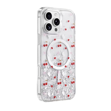 Onegif Apple Uyumlu İphone 16 Pro Max Misk Simli Magsafe Kapak - Desen 5