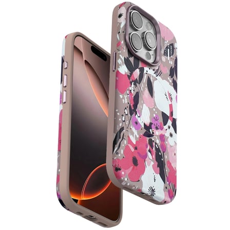 Onegif Apple İphone 14 Pro Flower Series Magsafe Kapak - Pembe