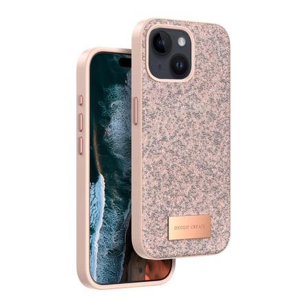 Onegif Apple İphone 15 Bright Simli Kapak - Pembe