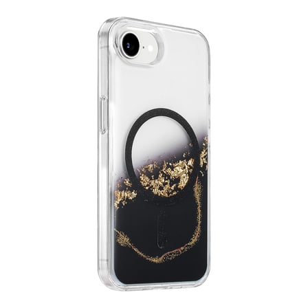 Onegif Apple İphone 17e Lotus Simli Magsafe Kapak - Siyah