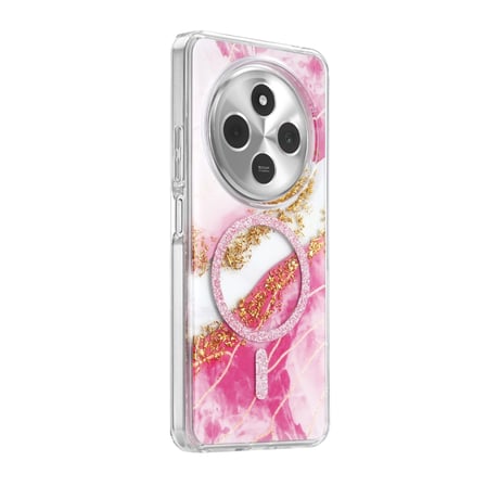 Onegif Xiaomi Redmi 14c Lotus Simli Magsafe Kapak - Pembe
