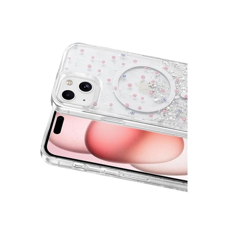 Onegif Apple İphone 14 Misk Simli Magsafe Kapak - Desen 1