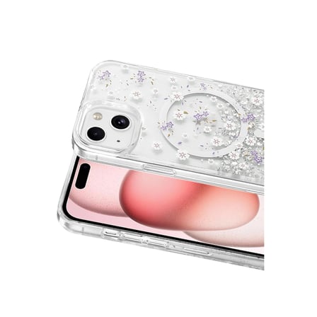 Onegif Apple Uyumlu İphone 14 Misk Simli Magsafe Kapak - Desen 2