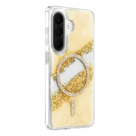 Onegif Samsung Galaxy A37 5g Lotus Simli Magsafe Kapak - Gümüş