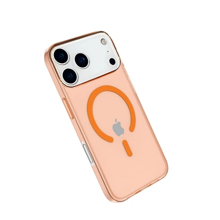 Apple İphone 17 Pro Kılıf Pc Real Magsafe Kapak - Turuncu