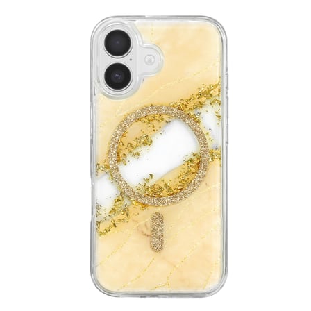 Onegif Apple Uyumlu İphone 16 Lotus Simli Magsafe Kapak - Gümüş