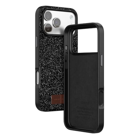 Onegif Apple Uyumlu İphone 17 Pro Max Bright Simli Kapak - Siyah