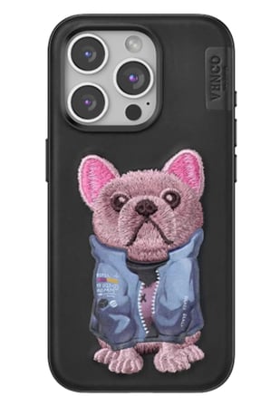Venco Apple iPhone 15 Pro Cute Desenli Kapak - Siyah