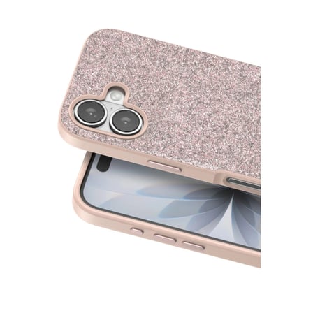Onegif Apple Uyumlu İphone 17 Bright Simli Kapak - Pembe