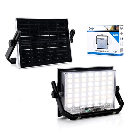 200W Güneş Enerjili Led Işık Solar Projektör - Fener Kamp - Dış Mekan 3 Farklı Led Işık 348961 Lmb
