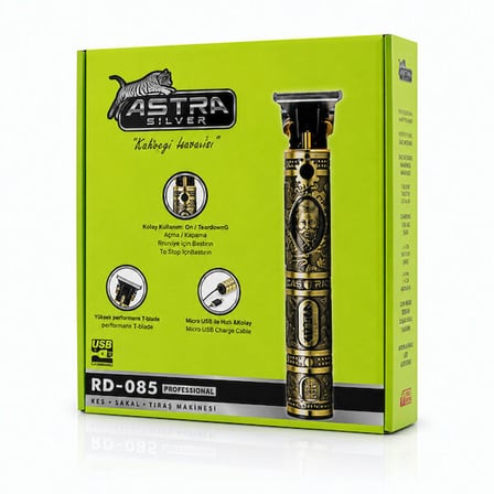 Komple Metal Saç Sakal Traş Makinesi Usb Şarjlı - T Bıçak - RD-085