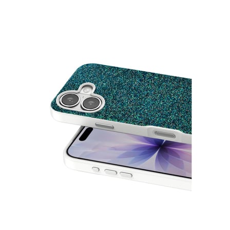 Onegif Apple Uyumlu İphone 17 Bright Simli Kapak - Koyu Yeşil