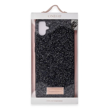 Onegif Samsung Galaxy A05 Bright Simli Kapak - Siyah