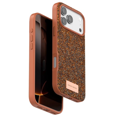Onegif Apple Uyumlu İphone 17 Pro Max Bright Simli Kapak - Turuncu