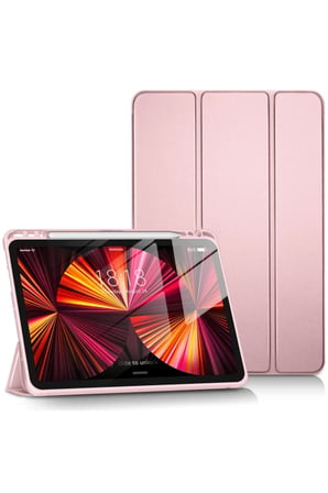 Apple iPad Pro 11 (2024) Kılıf Tablet Smart Kılıf - Pembe