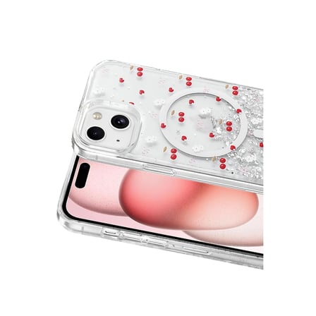 Onegif Apple Uyumlu İphone 15 Misk Simli Magsafe Kapak - Desen 5