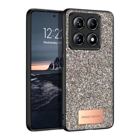 Onegif Xiaomi Uyumlu Mi 14t Pro Bright Simli Kapak - Gold