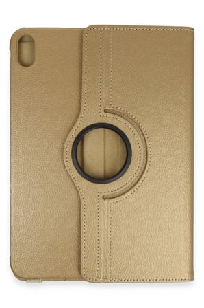 Apple iPad 2025 10.9 10.Nesil (A16) Kılıf 360 Tablet Deri Kılıf - Gold