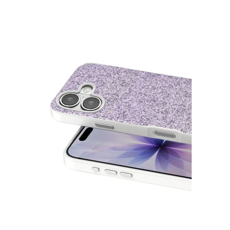 Onegif Apple Uyumlu İphone 17 Bright Simli Kapak - Lila