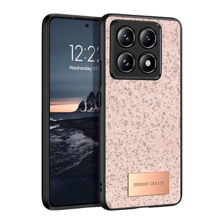 Onegif Xiaomi Uyumlu Mi 14t Pro Bright Simli Kapak - Pembe