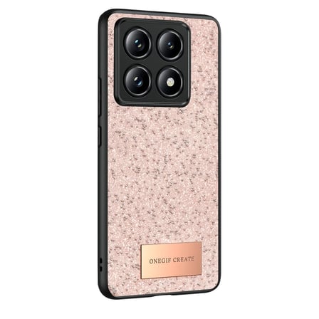 Onegif Xiaomi Uyumlu Mi 14t Pro Bright Simli Kapak - Pembe
