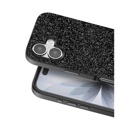 Onegif Apple Uyumlu İphone 17 Bright Simli Kapak - Siyah