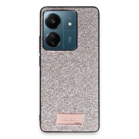 Onegif Xiaomi Uyumlu Redmi 13c Bright Simli Kapak - Gold