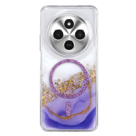 Onegif Xiaomi Uyumlu Redmi 14c Lotus Simli Magsafe Kapak - Mor