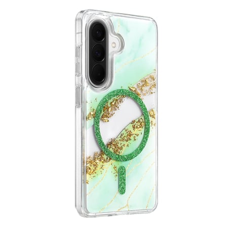 Onegif Samsung Galaxy A37 5g Lotus Simli Magsafe Kapak - Yeşil